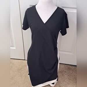NWT Black & White Faux Wrap Dress Size 2X